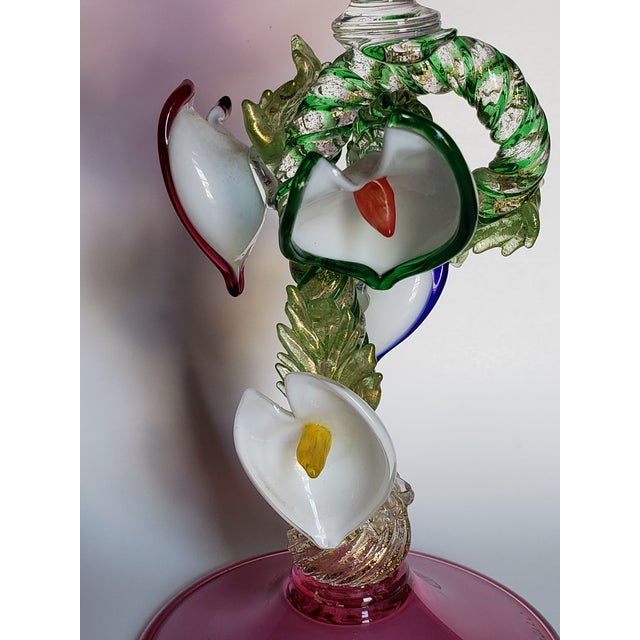 Late 20th Century Late 20th Century Davide Fuin Murano Glass Tazza Compote Bowl 16in For Sale - Image 5 of 17