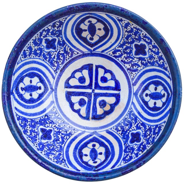 Blue Antique Moorish-Patterned Bowl For Sale - Image 8 of 10