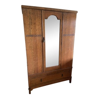 Antique Old World Armoire Wardrobe For Sale