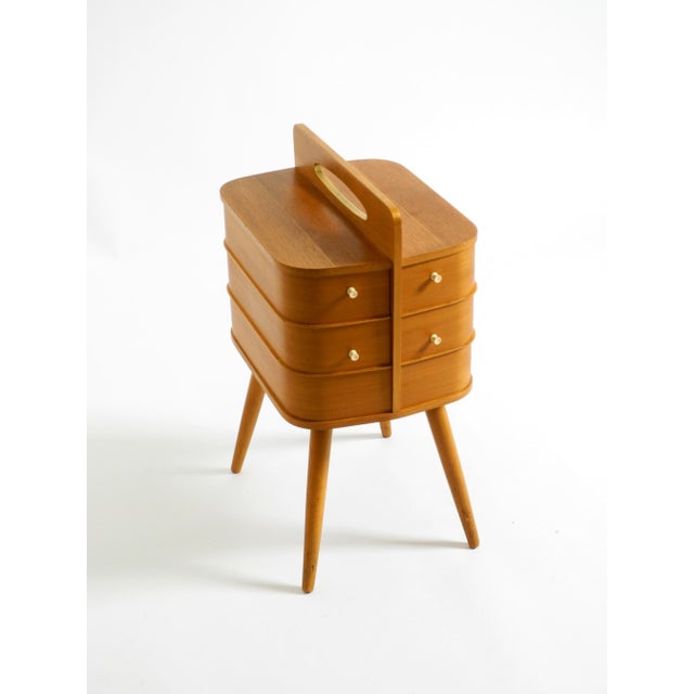 Mid-Century Modern Teak Sewing Box with Hinged Compartments, 1950s For Sale - Image 9 of 18
