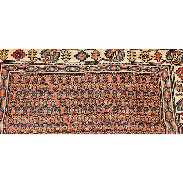 Antique Persian Malayer Rug, Hand-Knotted Wool, Paisley Pattern, 4x6, Brick Red & Ivory For Sale - Image 17 of 17