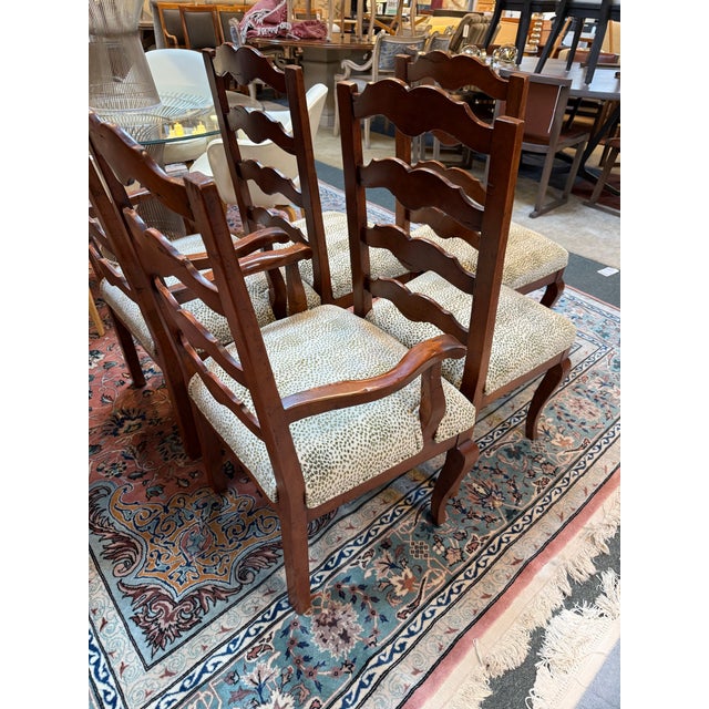 Brown Guy Chaddock French Provençal Ladder Back Dining Chairs, Set of Five For Sale - Image 8 of 10