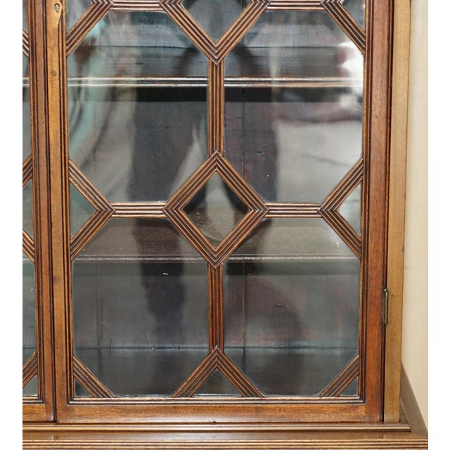 Antique Victorian Astral Glazed Bookcase with Long Legs, 1870s For Sale - Image 6 of 18