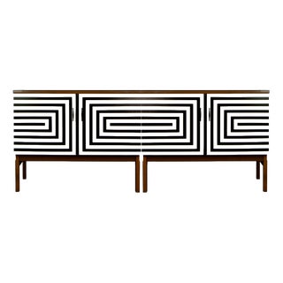 Modular Sideboard with Op Art Motif, 1970s, Set of 2 For Sale