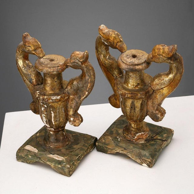 Gilded Wooden Vases in Mecca For Sale - Image 12 of 13