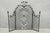 Arts & Crafts Antique Gothic Arts & Crafts Wrought Iron Scrolling Folding Fireplace Screen For Sale - Image 3 of 18