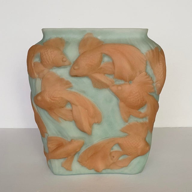 Art Deco Consolidated Glass Company Goldfish Vase Chairish