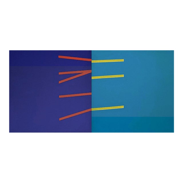 "Reaction-Response" Contemporary Minimalist Geometric Oil Diptych Painting by Shyun Song - A Pair For Sale