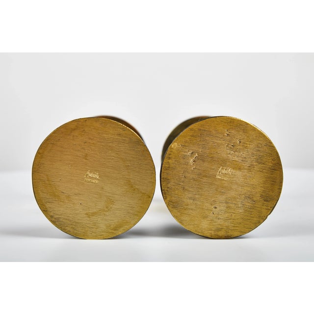 Carl Auböck #7234 Brass Candleholder a Pair For Sale In Los Angeles - Image 6 of 7