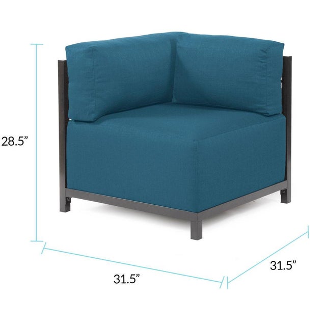 Plastic Axis Corner Chair Seascape Turquoise Titanium Frame For Sale - Image 7 of 7