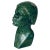 Gold Carved Malchite Head Sculpture, 1950s For Sale - Image 8 of 8