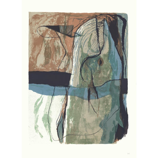 1968 "Moby Dick" Lithograph by Benton Spruance "The Blue Whale" For Sale