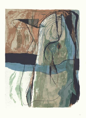 1968 "Moby Dick" Lithograph by Benton Spruance "The Blue Whale"