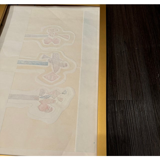 1990s Sherry Schrut Pastel Original Print, Framed For Sale - Image 11 of 12