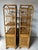 1970's Vintage Palm Beach Regency Arched Rattan Étagères With Cabinets – A Pair For Sale - Image 9 of 16