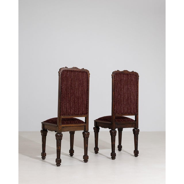 Wood 19th Century France Burgundy Wood Dining Chair For Sale - Image 7 of 10