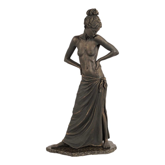 The Pose Figurative Plaster Sculpture For Sale