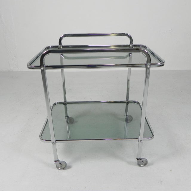 Vintage Chromed Serving Trolley, 1970s For Sale - Image 16 of 16
