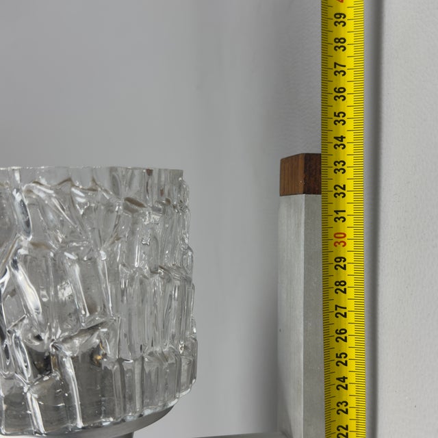 Wall Lamp in Aluminum and Crystal, 1970s For Sale - Image 15 of 18