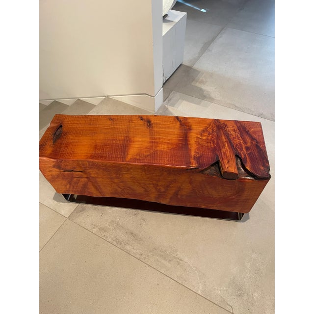 Wood Beam Bench -Maker/Artist Unknown For Sale In Denver - Image 6 of 10