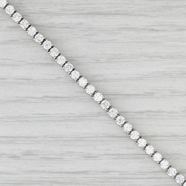 Modern 5.60ctw Vs2 Diamond Tennis Bracelet 950 Platinum 6.75" 3.1mm D Vatche For Sale - Image 3 of 9