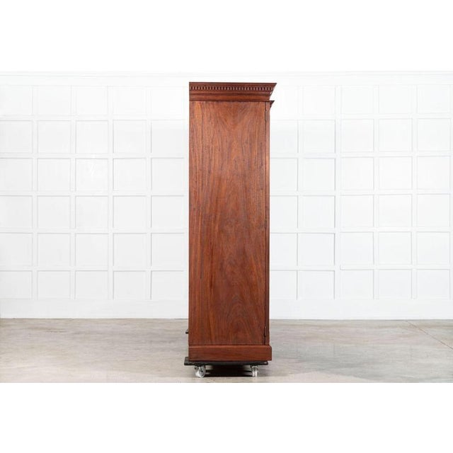 Wood Large 19th Century English Mahogany Breakfront Compactum Wardrobe Set, 1880, Set of 5 For Sale - Image 7 of 17