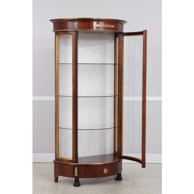 Mobili Colombo Mahogany Neoclassical Vitrine Display Cabinet For Sale - Image 4 of 18