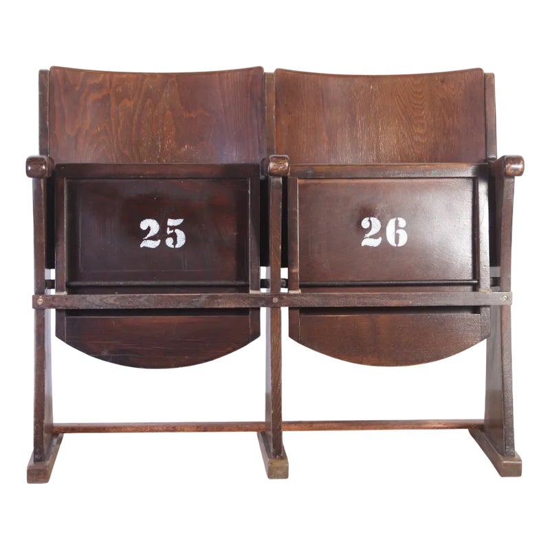 Vintage Cinema Bench From Ton, 1960s
