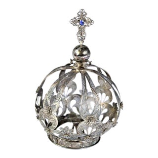 18th C. Portuguese Silver Crown For Sale