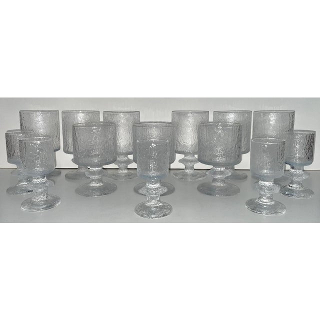 Glass 1960s Timo Sarpaneva Wine Glasses, 14 Pieces For Sale - Image 7 of 7