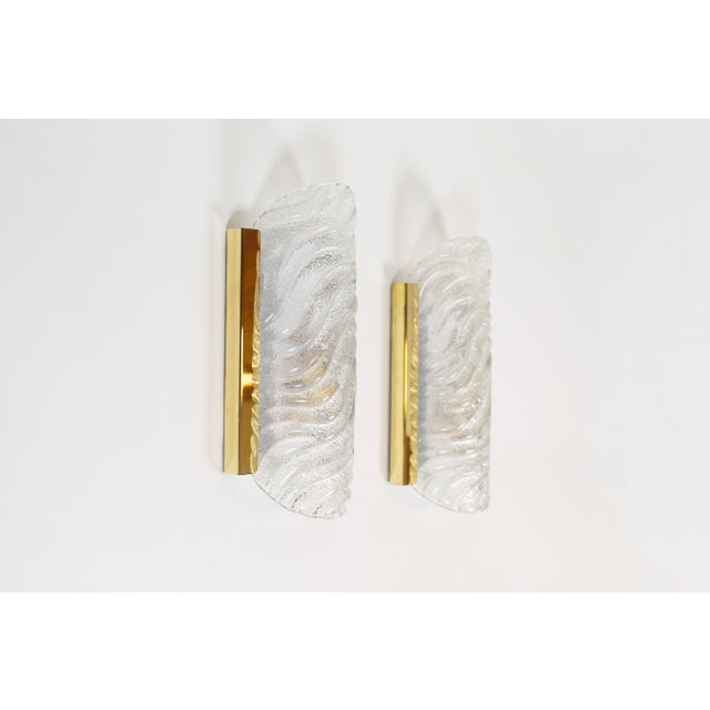 Vintage Wall Lamps in Glass and Brass from Fischer Leuchten, 1970s, Set of 2 For Sale - Image 11 of 11
