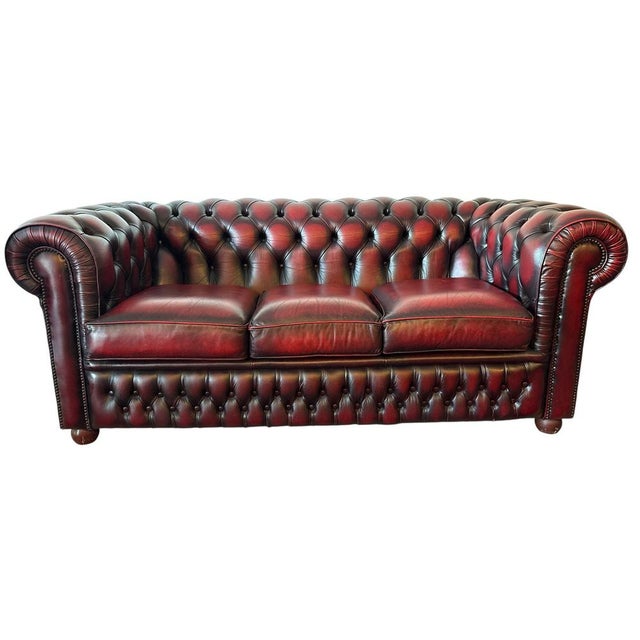 Chesterfield Sofa in Leather For Sale - Image 9 of 12
