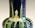 Ceramic Antique Awaji Pottery Blue Ground Incised Iris Japanese Trumpet Form Vase For Sale - Image 7 of 9