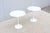 Metal Mid-Century Modern Knoll Eero Saarinen 20" Round White Tulip Side Tables, a Pair For Sale - Image 7 of 18