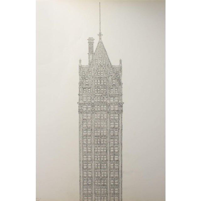 A graphite drawing by the American artist James Spencer Russel (1915-2000). Titled Clyde Skyscraper 2, this drawing...