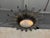 Silver Spanish 1950s Sunburst Leaf Ceiling Fixture With Frosted Glass For Sale - Image 8 of 14