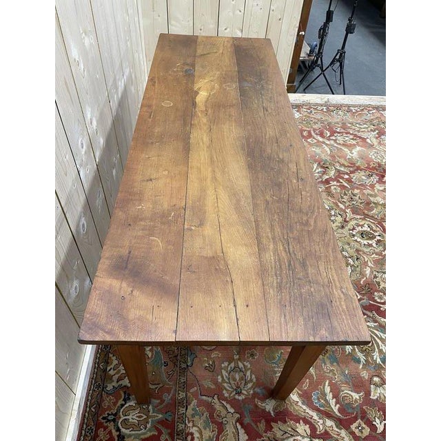 Gold Rustic Farmhouse Table in Yette For Sale - Image 8 of 9