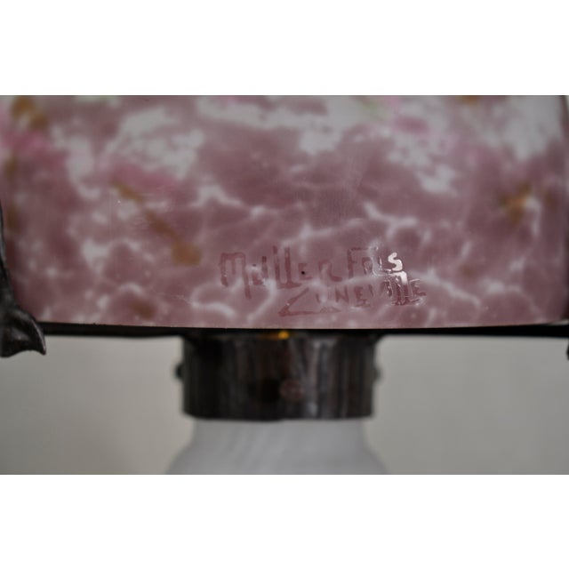 1920s French Art Deco Mushroom Table Lamp by Muller Freres - 1920s France For Sale - Image 5 of 7