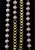 Antique Victorian book chain necklace with lavender glass beads. Measures a long 46”.