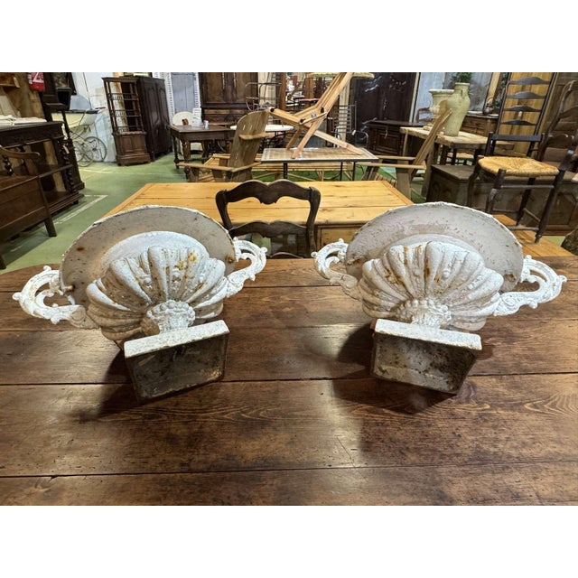 19th Century Cast Iron Medici Vases, Set of 2 For Sale - Image 9 of 15