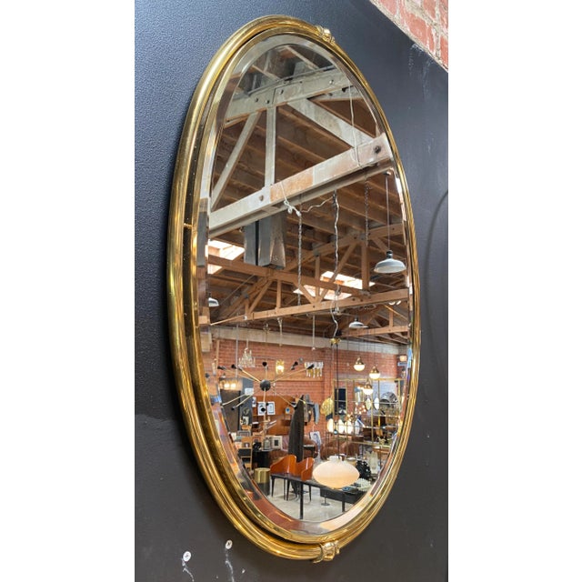 1970s Mid-Century Italian Wall Mirror For Sale - Image 4 of 6