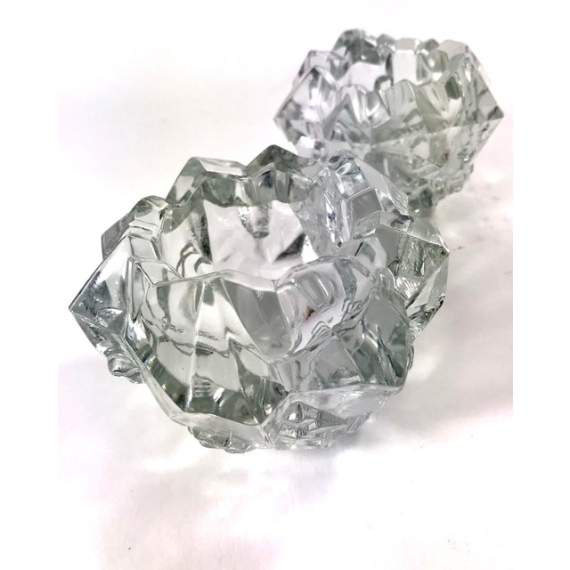 Vintage 1950s Goebel Lead Crystal Votive Candle Holders Germany