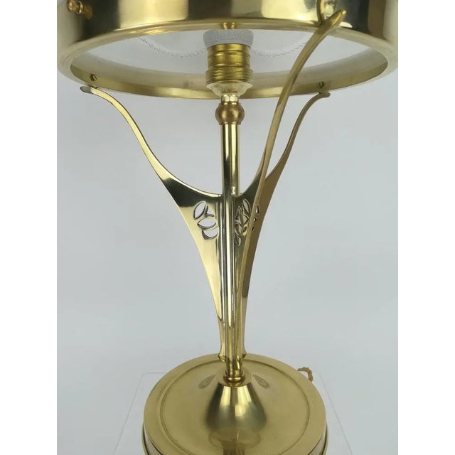 1920s Viennese Table Lamp with Glass Shade, 1930s For Sale - Image 5 of 9