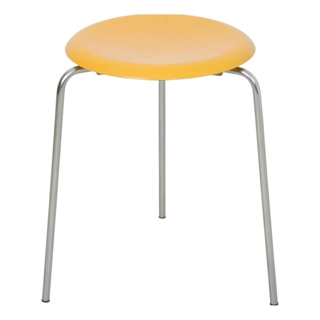 Yellow Dot Stool by Arne Jacobsen, 1970s For Sale