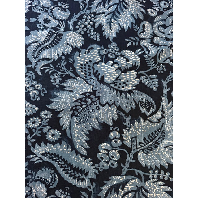 Traditional The Brunschwig & Fils Wesserling Print in Blue Pattern Color 8019125 4 Yards Fabric For Sale - Image 3 of 7