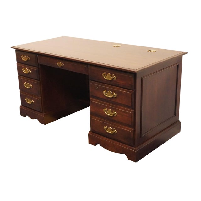 KIMBALL FURNITURE Solid Cherry Traditional Style 60" Executive Office Computer Desk 29.75" High 60.25" Wide 29" Deep Knee...