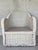 Contemporary Vintage White Large Braid Rattan Barrel Back Chair Frame For Sale - Image 3 of 12