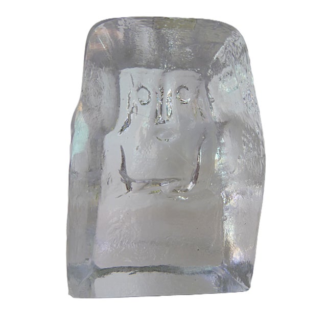 Erik Höglund Erik Höglund Scandinavian Modern Ice Man Leaded Glass Figure, Boda, Sweden 1960s. For Sale - Image 4 of 11