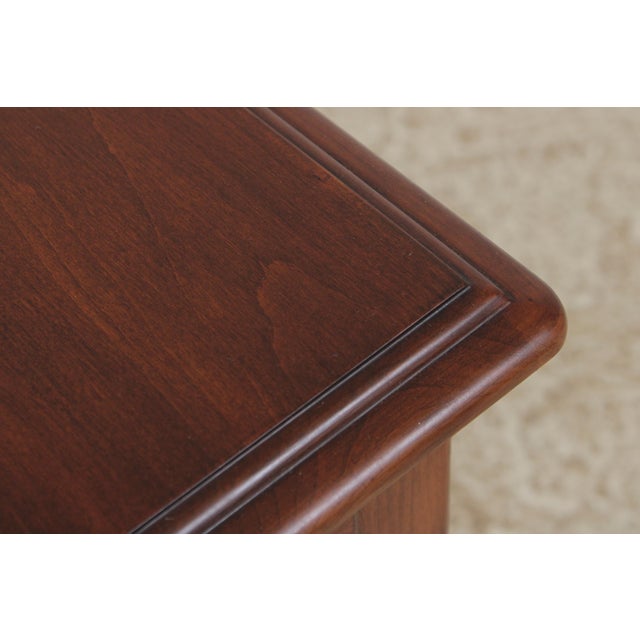Pair of Henkel Harris Cherry 1 Drawer End Tables For Sale - Image 9 of 16