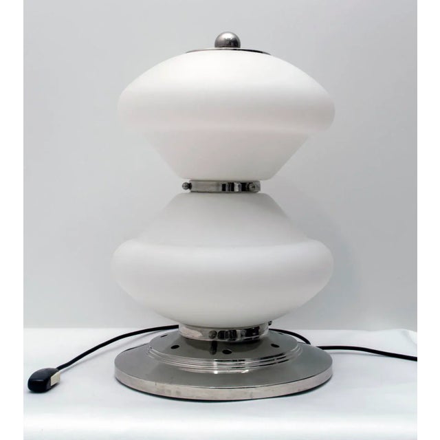 Mid-Century Modern Mid-Century Italian Steel & Murano Glass Table Lamp from Mazzega, 1960s For Sale - Image 3 of 11